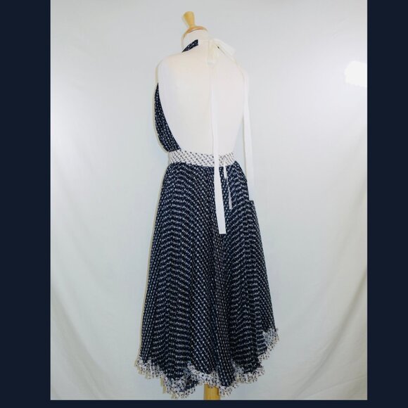 D&G Blue + White Anchor and Start Print Halter Dress - Size 40 (IT) - Picture 4 of 16